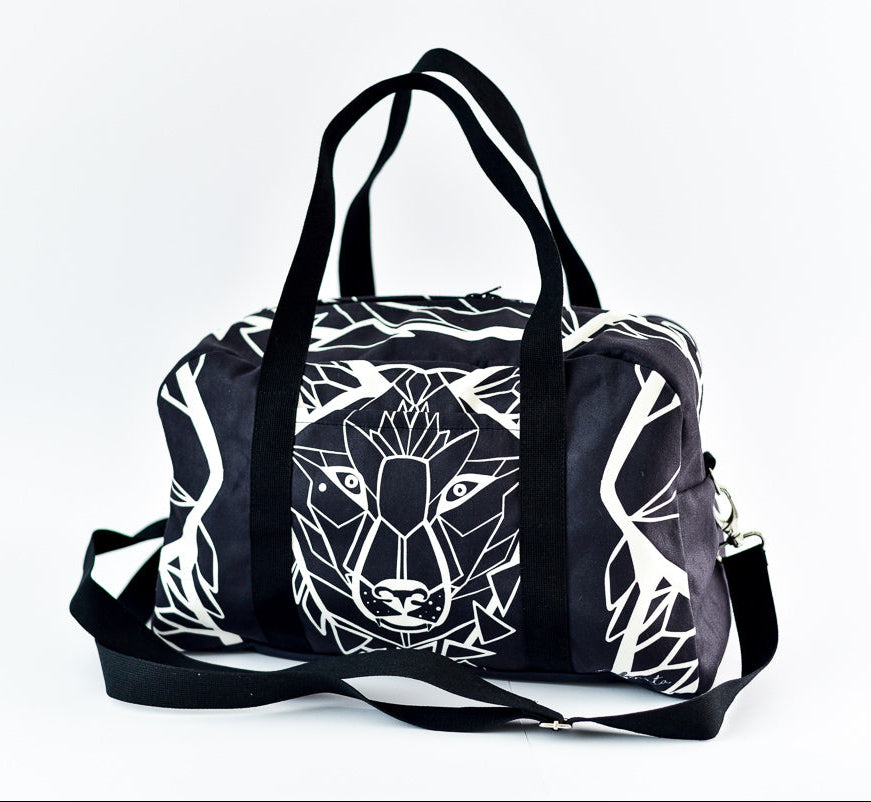 Travel Bag White Wolf - Black