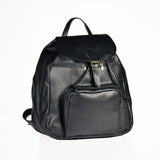 Handmade Leather Backpack 95-38 - Black