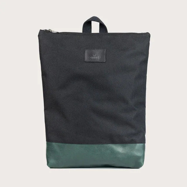 Waterproof Backpack with Green Leather Bottom - Aslook.com