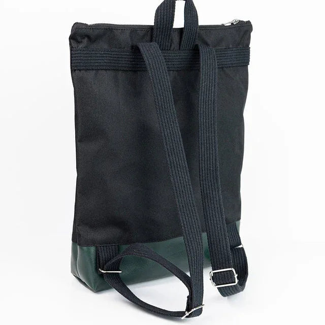 Waterproof Backpack with Green Leather Bottom - Aslook.com
