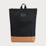 Waterproof Backpack with Tan Leather Bottom - Aslook.com