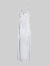 Rachel-Kleid in strahlendem Weiß – Maxikleid aus Cady-Stoff