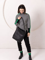 ADDISON Leather Tote - Black