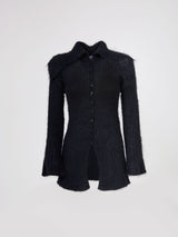 Mabel Cardigan in Schwarz Onyx – Mohair- und Alpakawolle