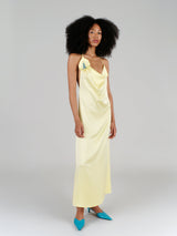 Rachel-Kleid in Kamille – Midikleid aus Cady-Stoff