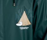 Moomin Adventure Unisex Rain Jacket – Dark Green Waterproof Windbreaker