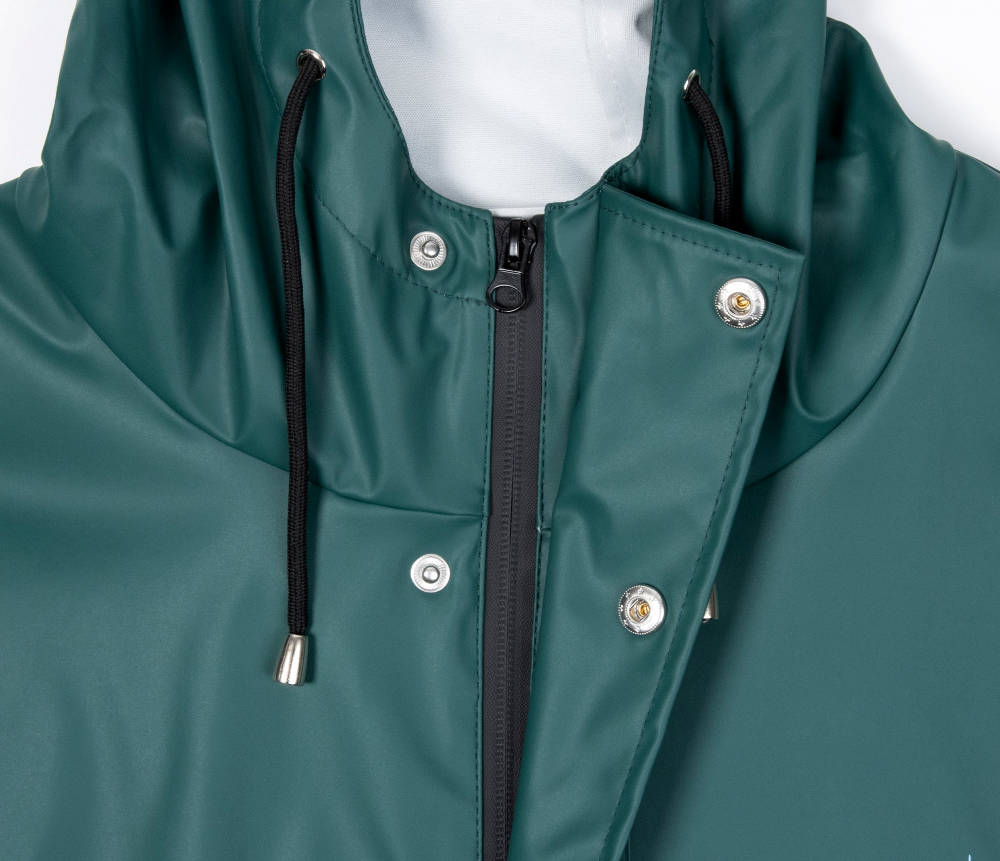 Moomin Adventure Unisex Rain Jacket – Dark Green Waterproof Windbreaker