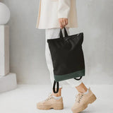 Waterproof Backpack with Green Leather Bottom - Aslook.com