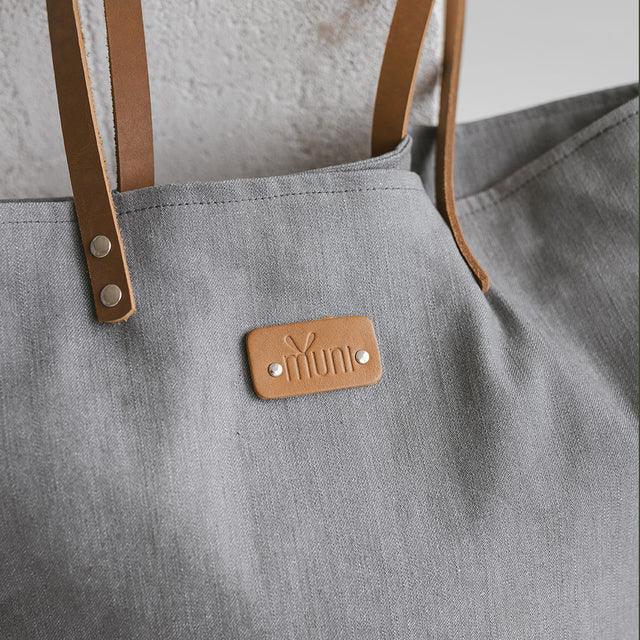 Grey Denim Tote Bag - Aslook.com