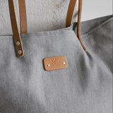 Grey Denim Tote Bag - Aslook.com
