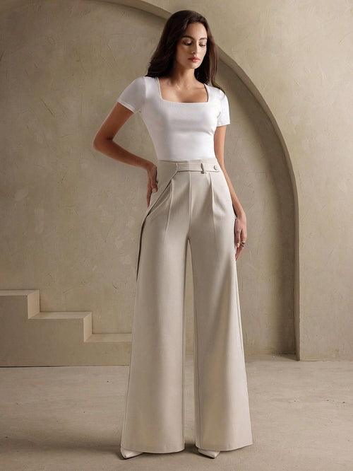 Frühling Herbst Beliebte Schlankmachende Damen Freizeithose Locker Fallend Hoch