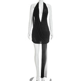 Abbigliamento Donna Estate Tinta Unita Rete Sexy Drappeggiata Scollo Profondo a V