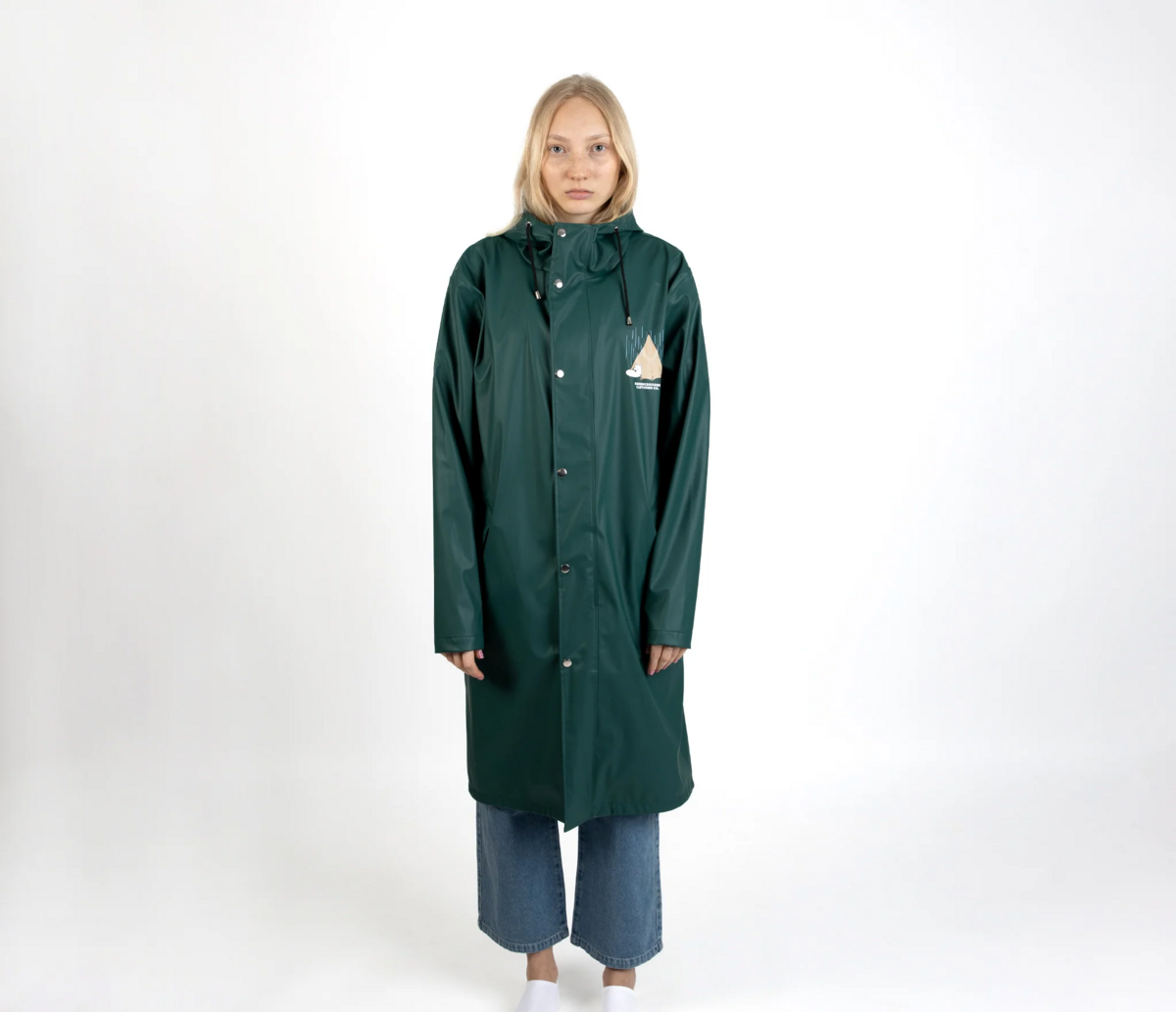 Moomin Adventure Unisex Rain Jacket – Dark Green Waterproof Windbreaker