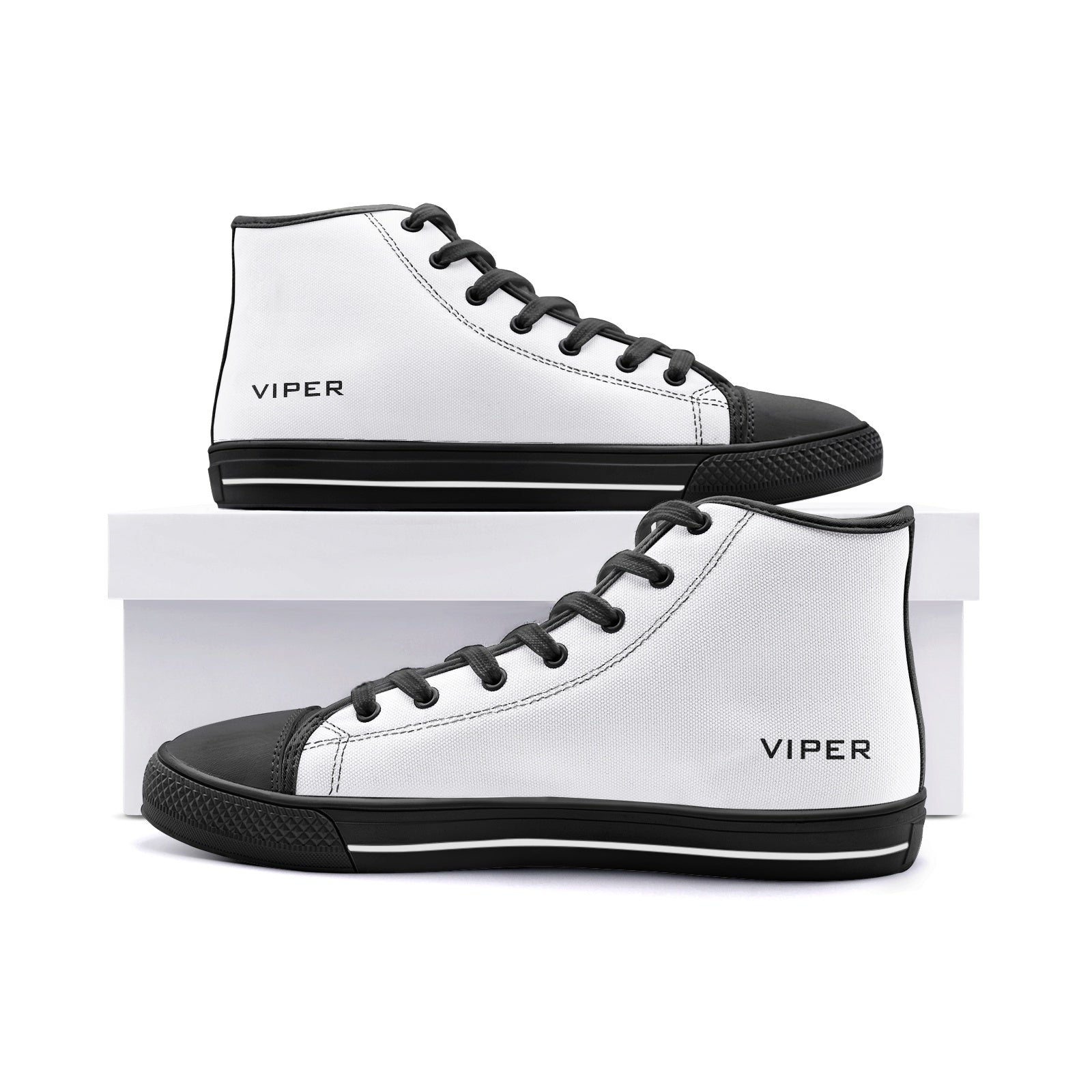 VIPER HIP HOP SCHUHE High Top Weiß Canvas Style 54TO