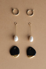 Arp Pearl And Porcelain Earrings - Burgundy