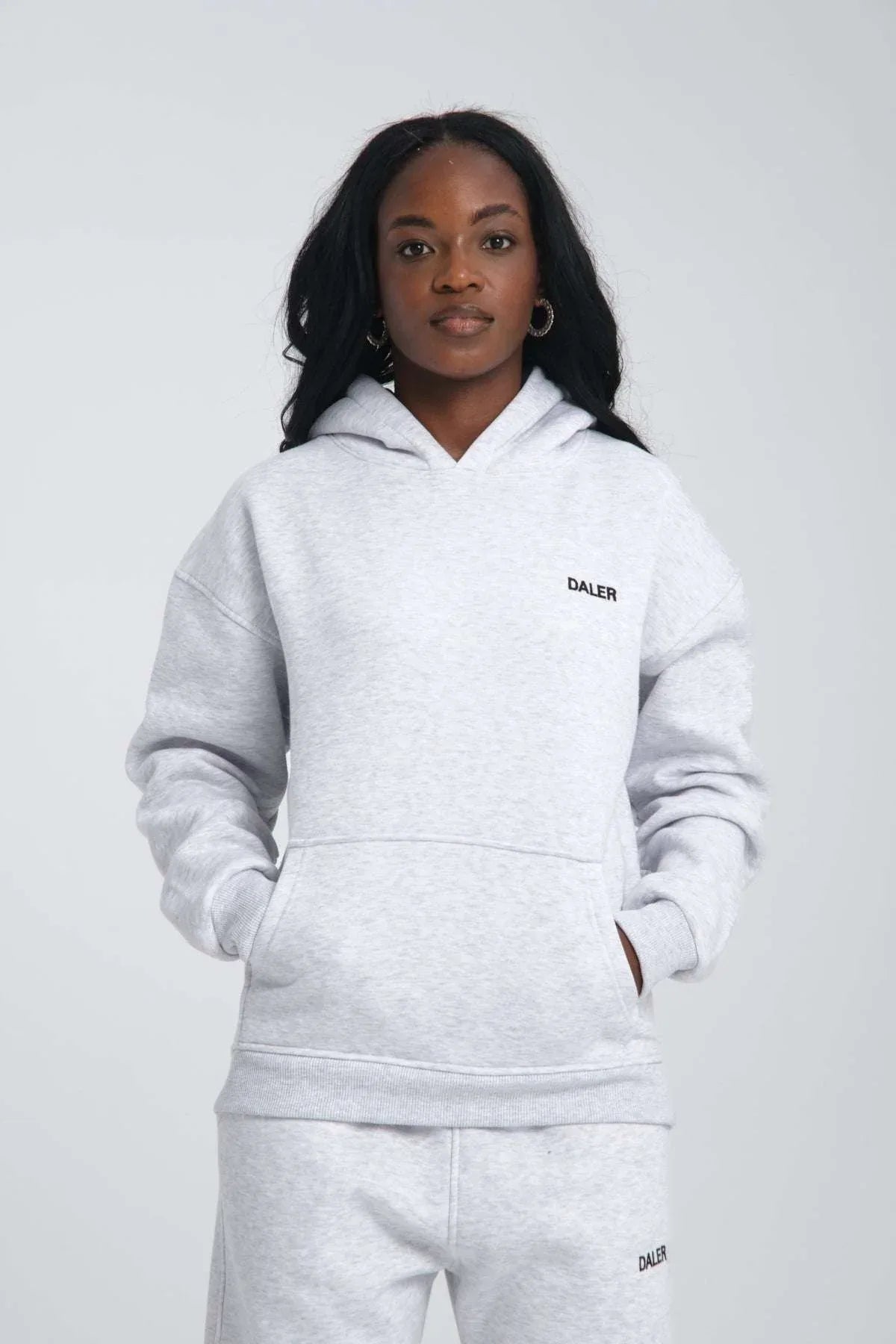 Basic Heavyweight Hoodie - Grey Melange - Aslook.com