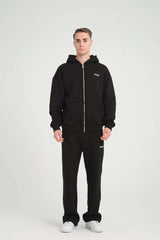 Basic Heavyweight Zipper Hoodie - Black - Aslook.com