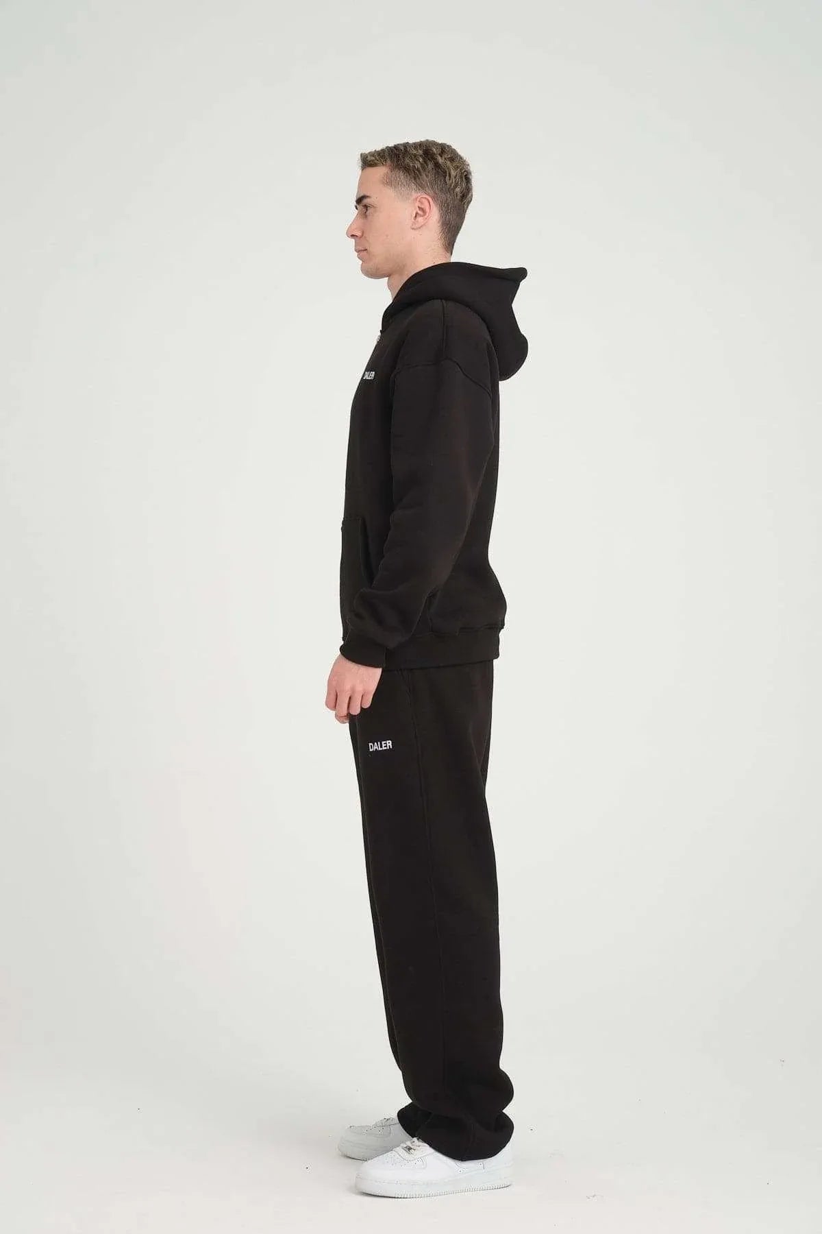 Basic Heavyweight Zipper Hoodie - Black - Aslook.com