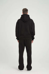 Basic Heavyweight Zipper Hoodie - Black - Aslook.com