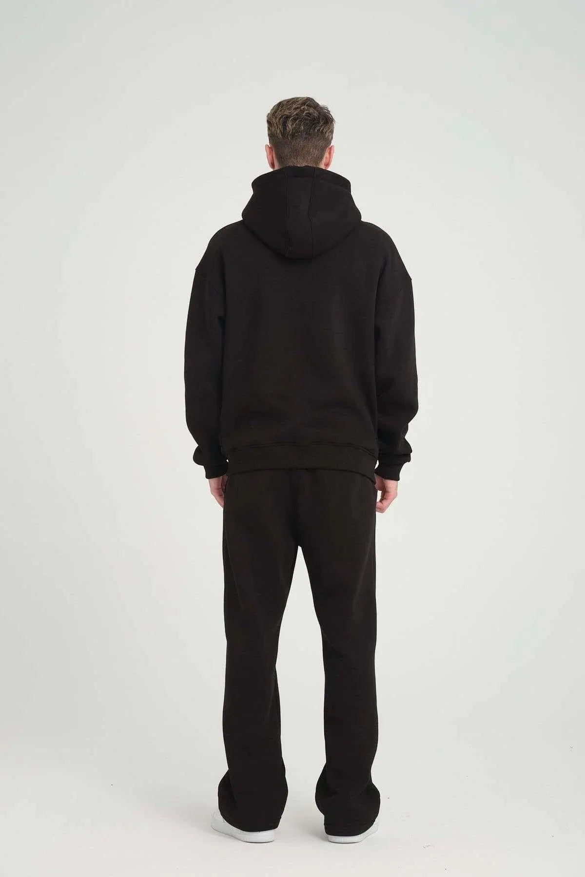 Basic Heavyweight Zipper Hoodie - Black - Aslook.com