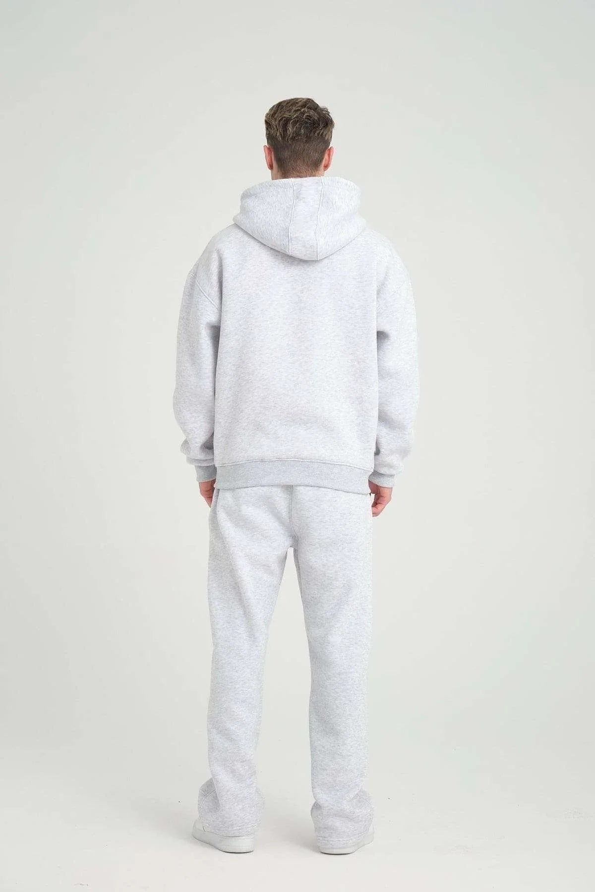 Basic Heavyweight Zipper Hoodie - Grey Melange - Aslook.com
