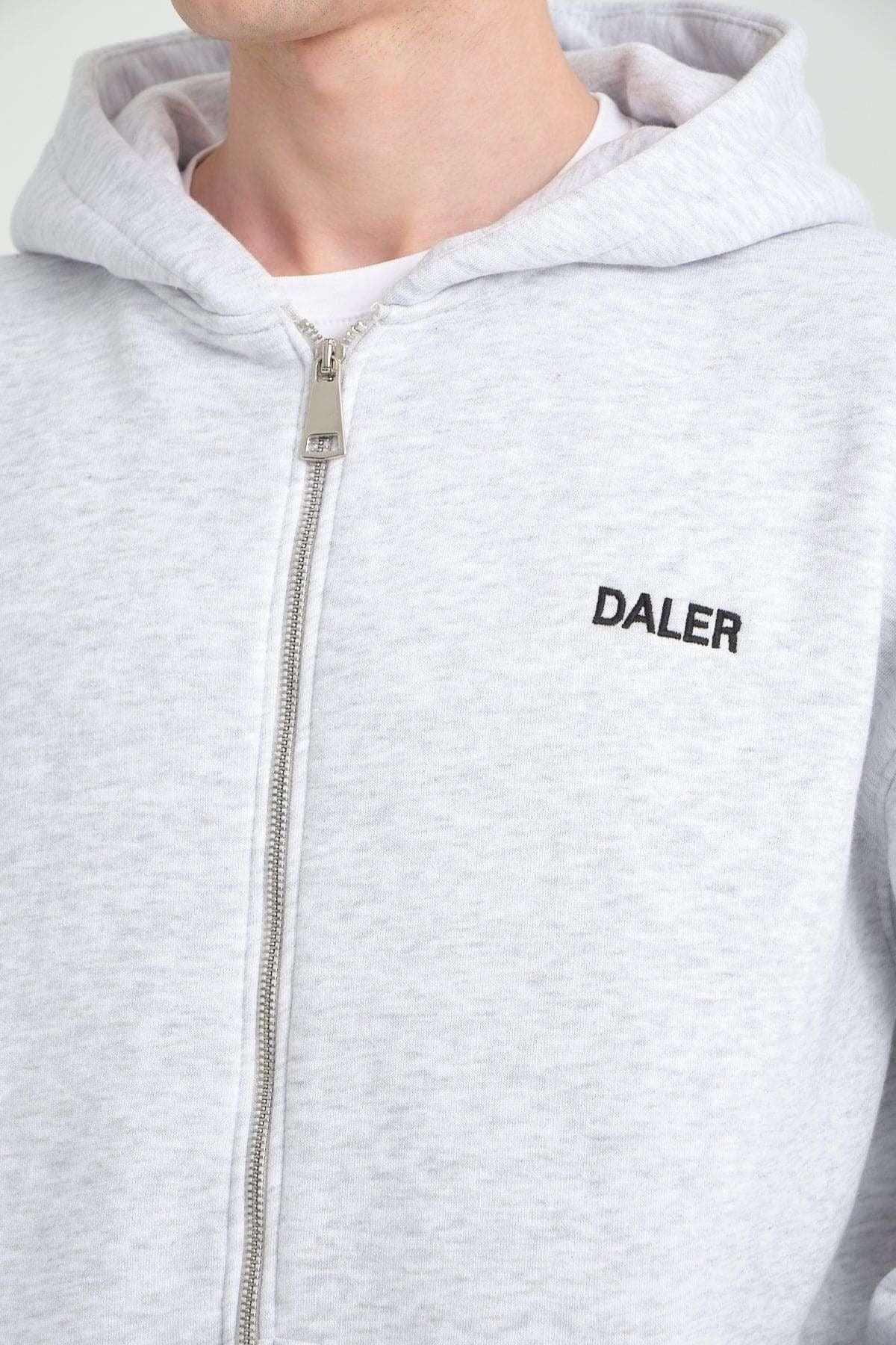 Basic Heavyweight Zipper Hoodie - Grey Melange - Aslook.com