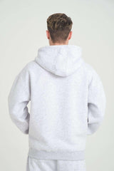 Basic Heavyweight Zipper Hoodie - Grey Melange - Aslook.com