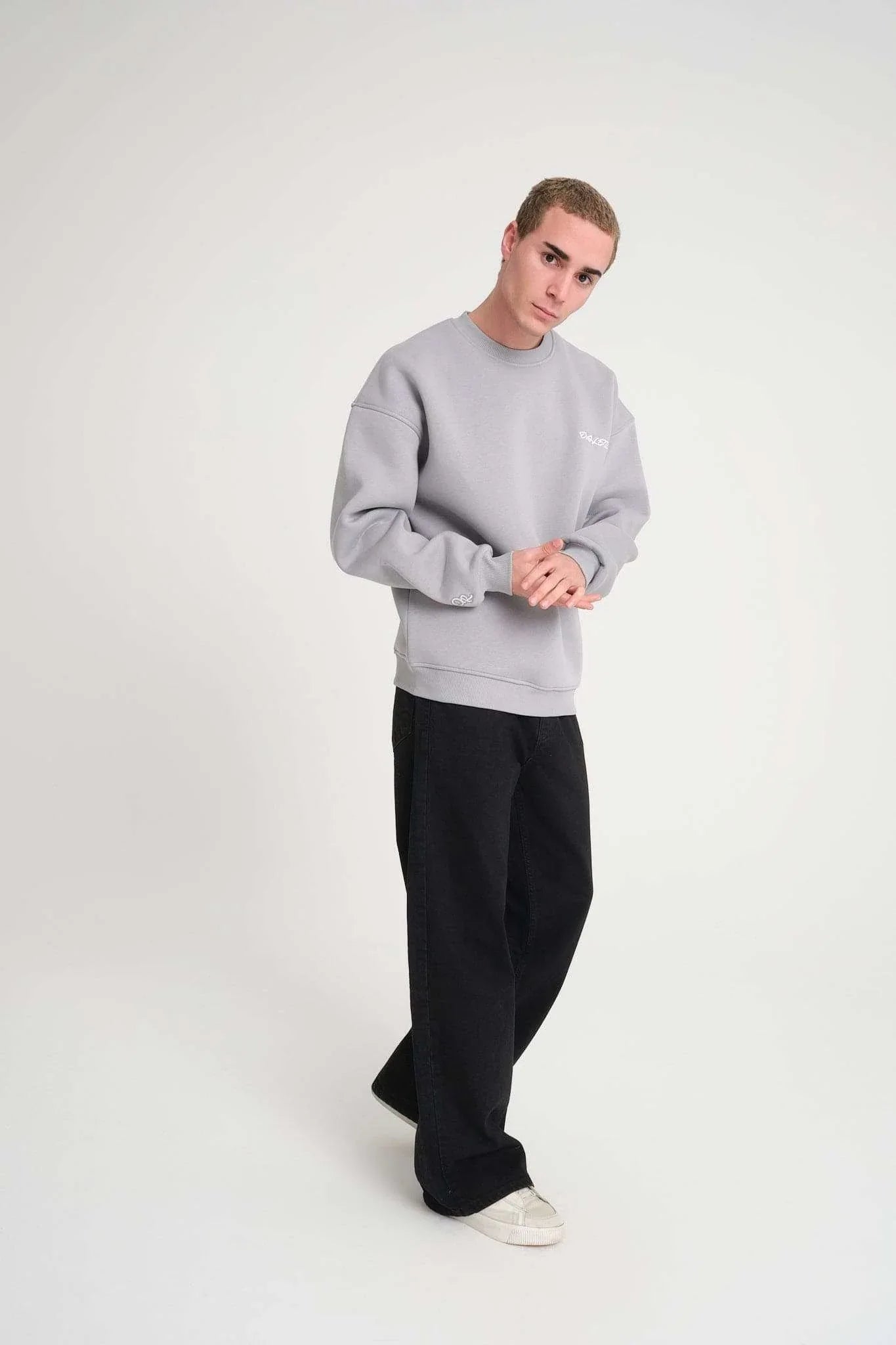 Basic Sweatshirt - Grey - Aslook.com