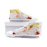 VIPER HIP HOP SHOES High Top Mosaic Yellow Canvas Style 54TO