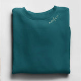 Embroidered Collar Organic Cotton Sweatshirt "Morfar" (SE) - Aslook.com