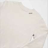 Embroidered Collar Organic Cotton Sweatshirt "Mom" - Aslook.com
