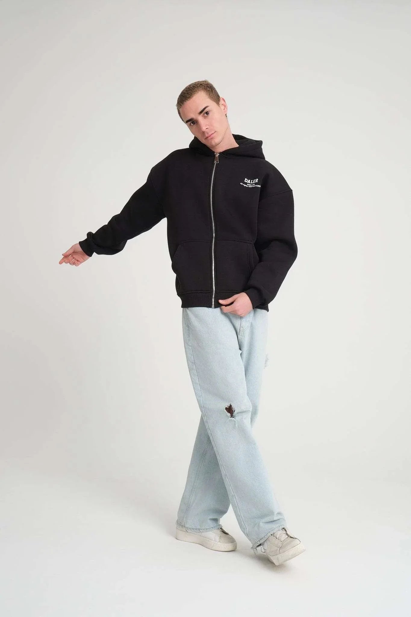 Heavyweight Zipper Hoodie - Money is Paper, Love is Love - Aslook.com