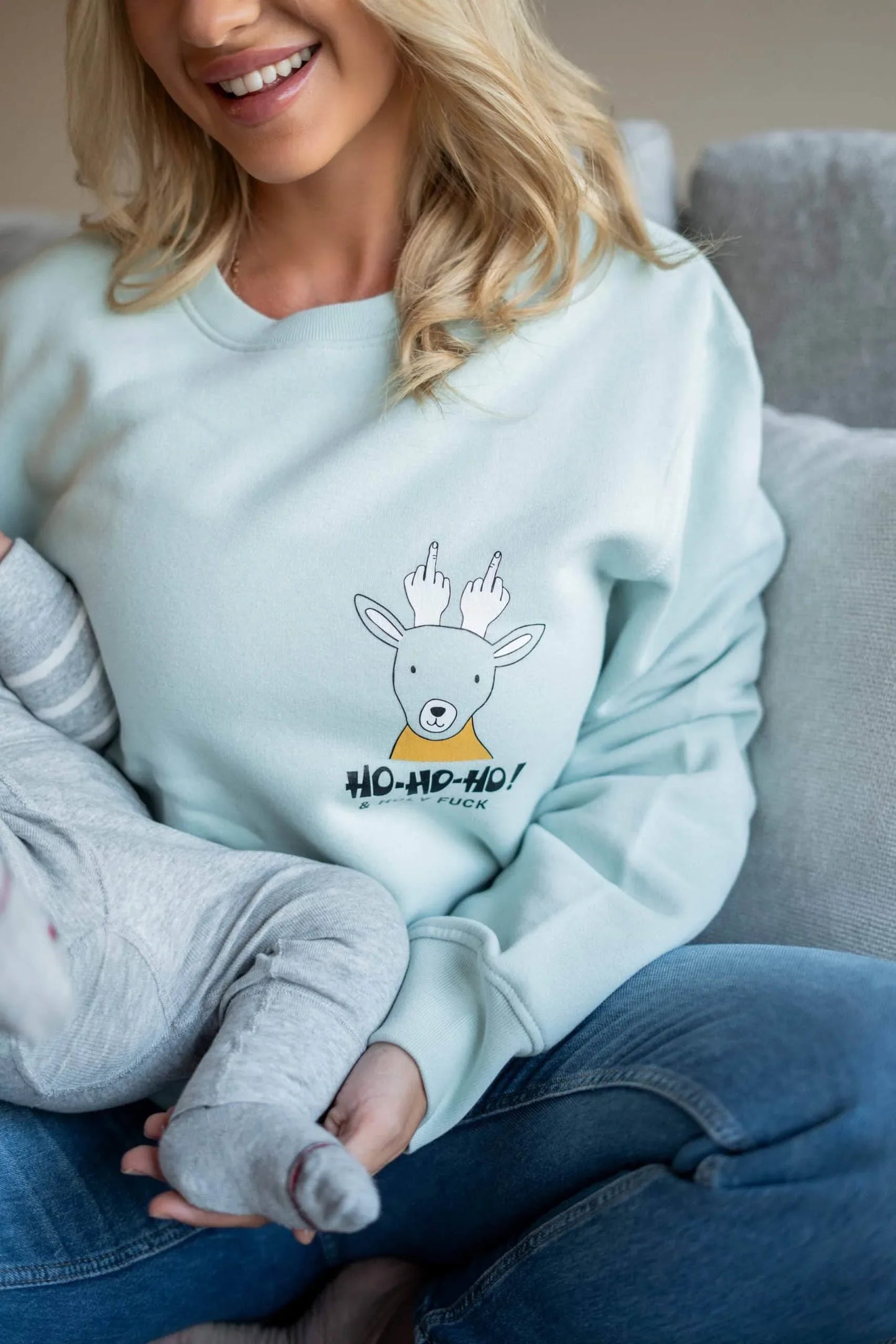 Ho-Ho-Ho Oversized Sweatshirt - Aslook.com