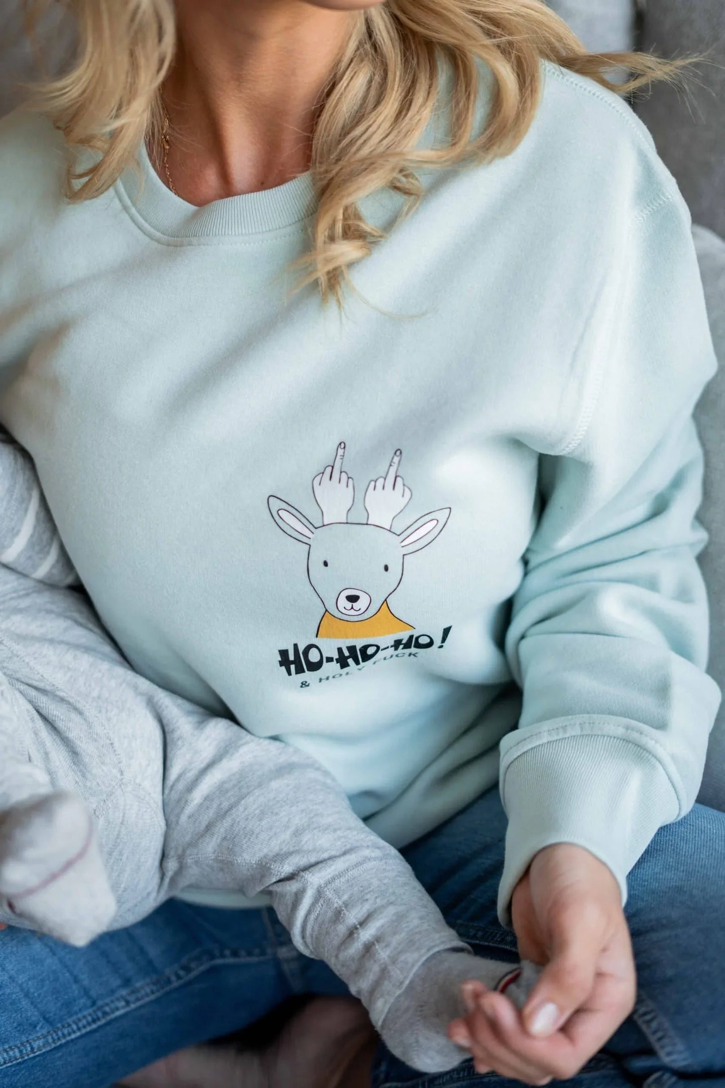 Ho-Ho-Ho Oversized Sweatshirt - Aslook.com
