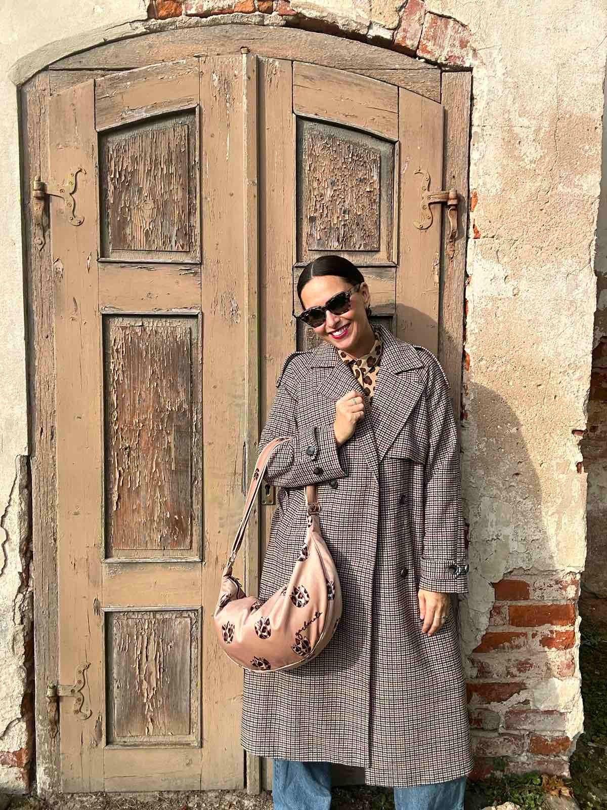 Hobo Bag - Brown Leopard Tulips - Aslook.com