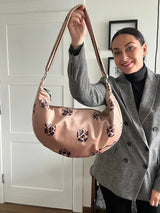 Hobo Bag - Brown Leopard Tulips - Aslook.com