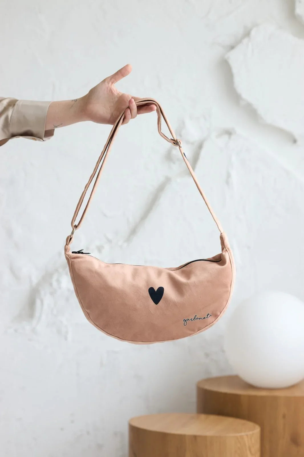Hobo Bag Heart - Cream - Aslook.com