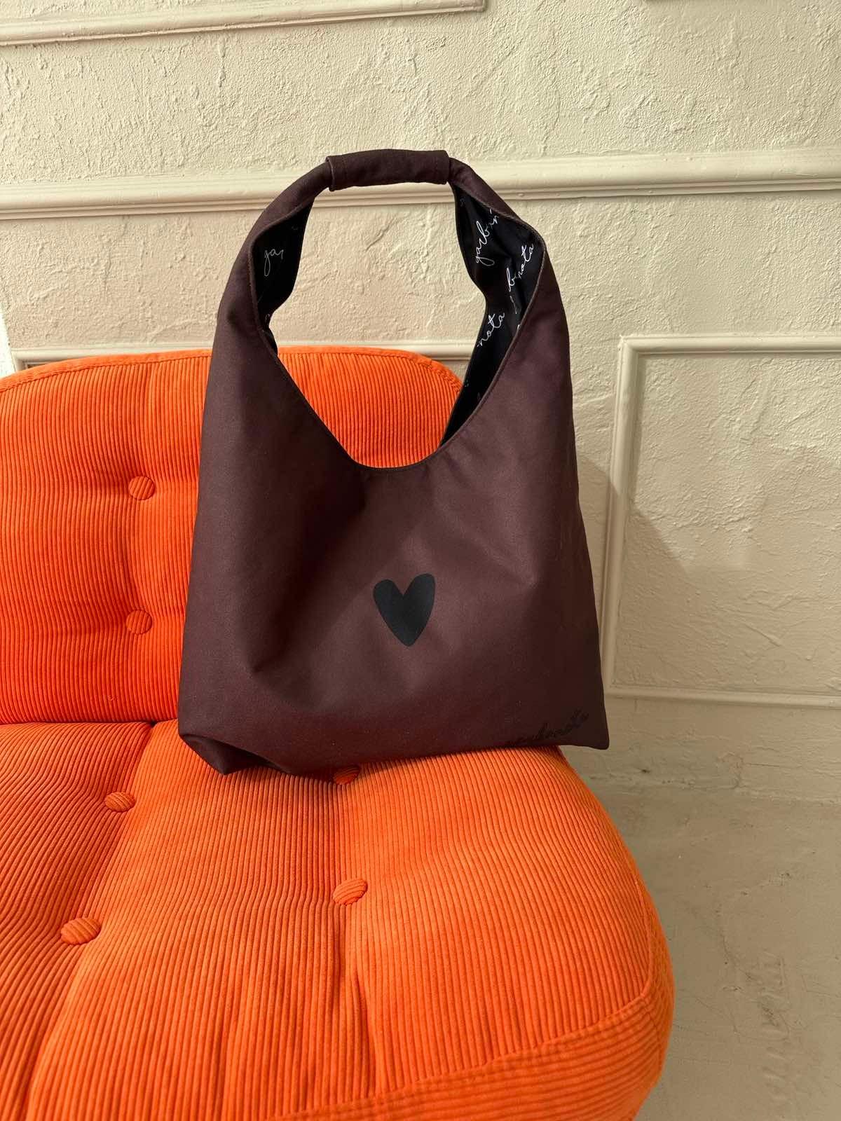 Moon Bag Heart - Brown - Aslook.com