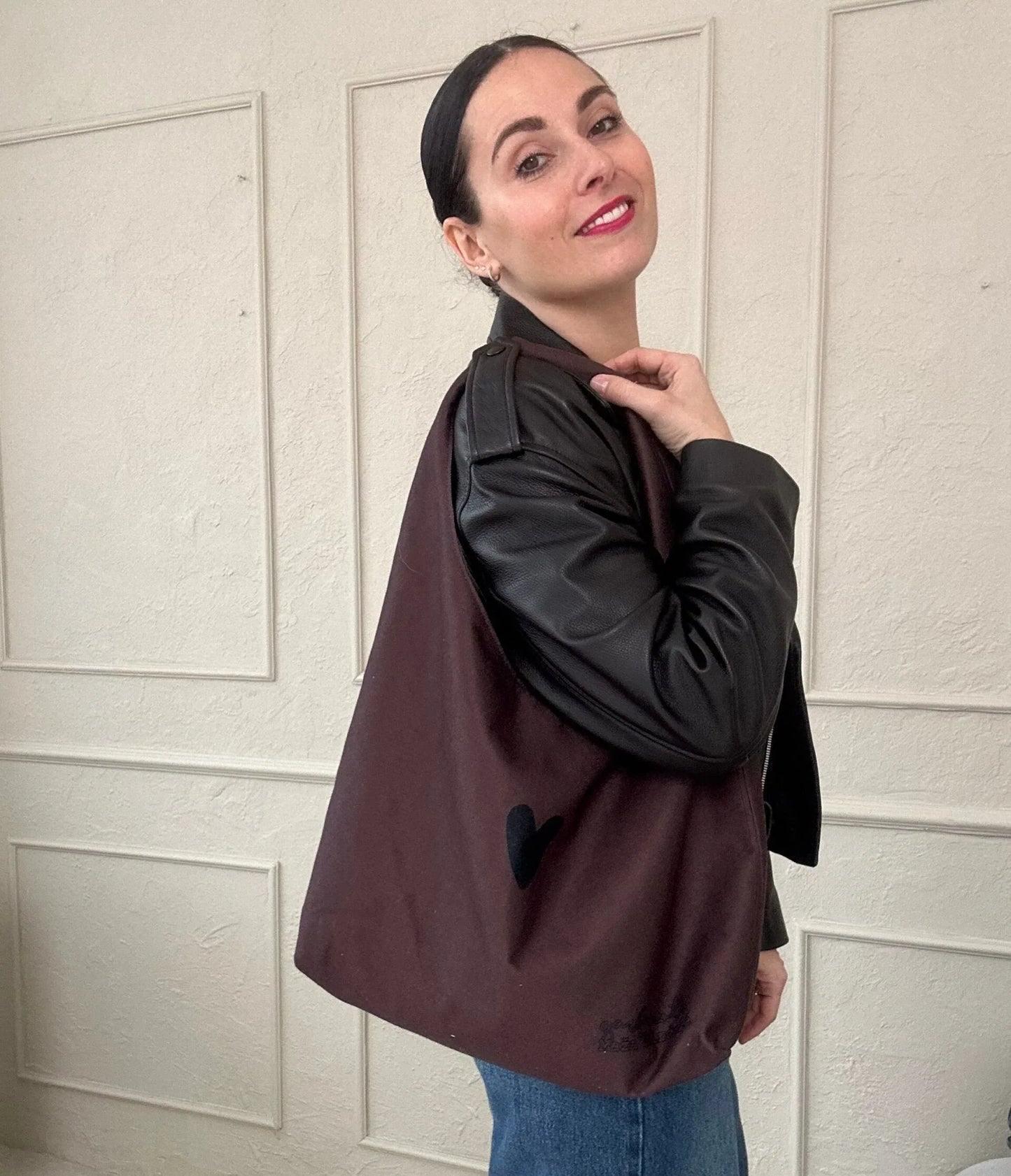 Moon Bag Heart - Brown - Aslook.com