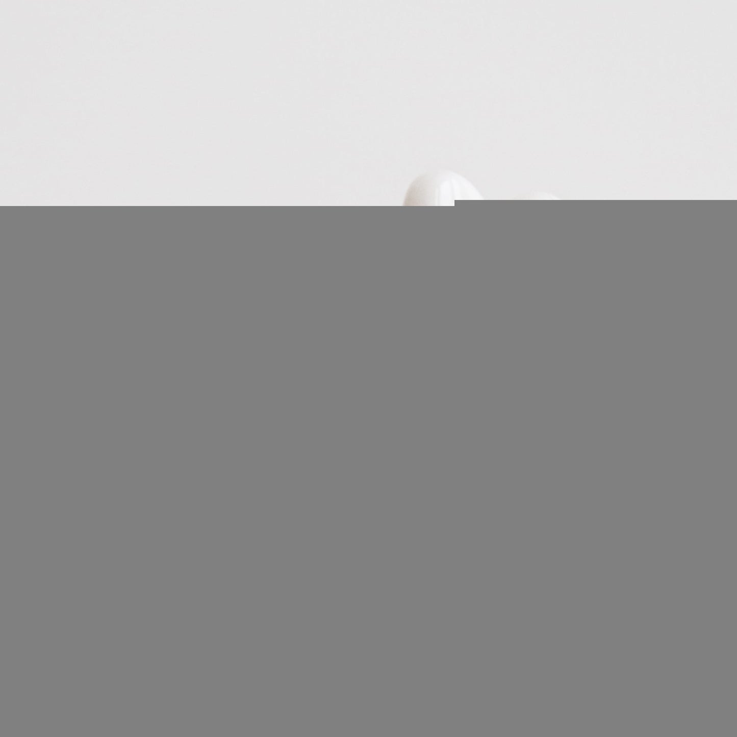 Porcelain Heart Studs -  White
