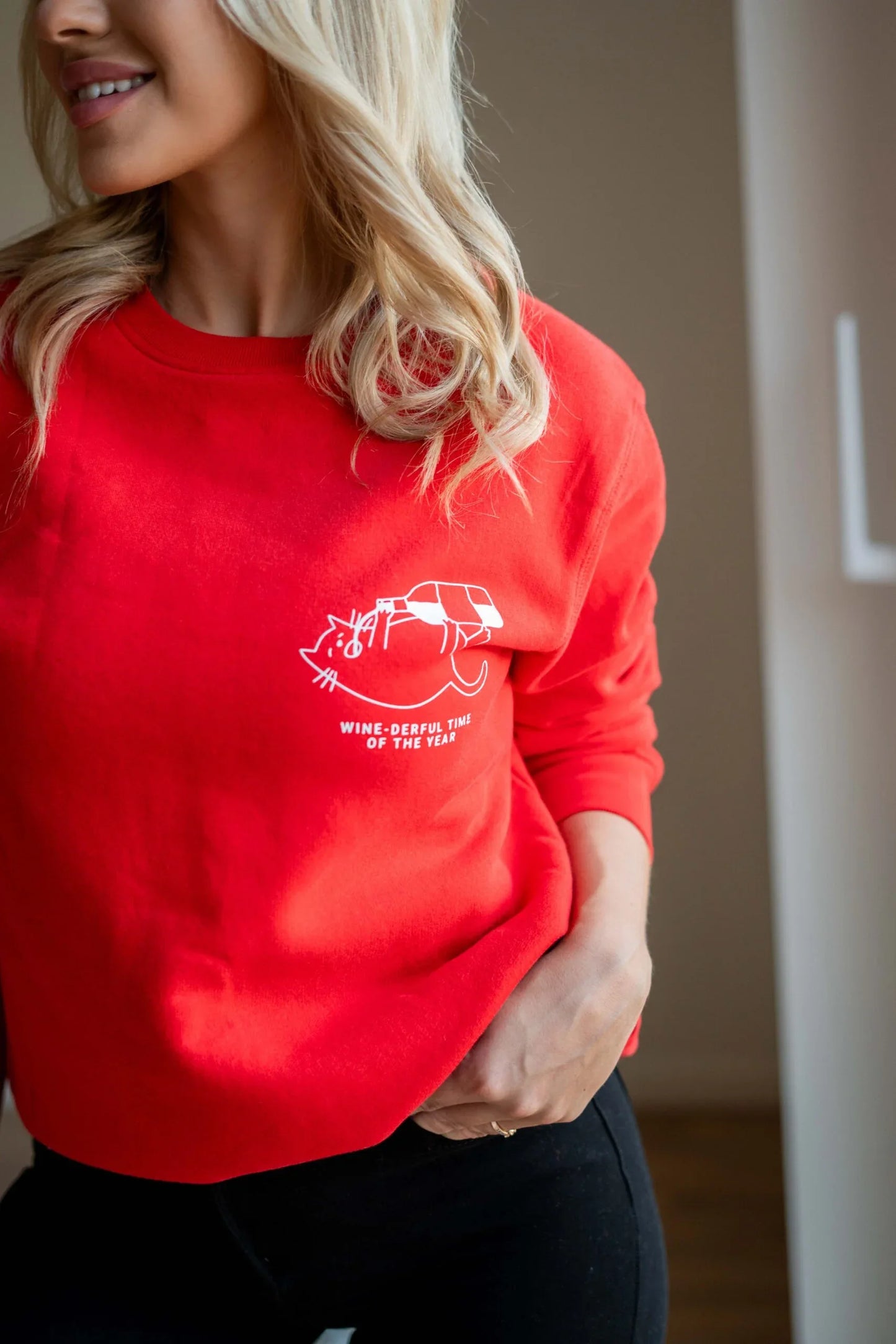Wine-derful Time of a Year Oversized Sweatshirt - Aslook.com